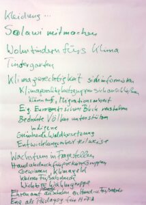 Ergebnis des Workshop: Der eigene ökologische Hand- und Fußabdruck